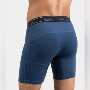 Bundle Of THREE Blue woolly clothing co longdrop merinoaire boxer brief Size M